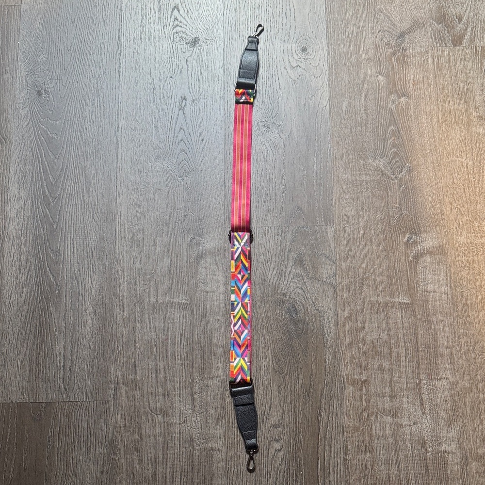 Multicolor Geometric Pattern Adjustable Bag Strap - Picture 2 of 4